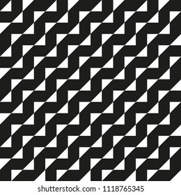 Abstract black and white triangles pattern background.