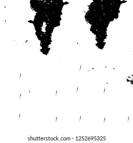 Abstract black and white vector background. Monochrome vintage surface with dirty pattern in cracks, spots, dots. Old painted wall in dark horror style design. Grunge overlay layer.
