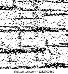 Abstract black and white vector background. Monochrome vintage surface with dirty pattern in cracks, spots, dots. Old painted wall in dark horror style design. Grunge overlay layer.