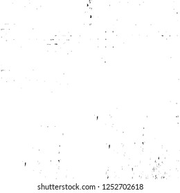 Abstract black and white vector background. Monochrome vintage surface with dirty pattern in cracks, spots, dots. Old painted wall in dark horror style design. Grunge overlay layer.