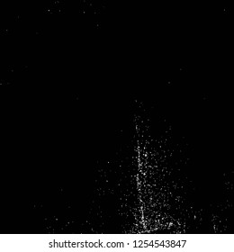 Abstract black and white vector background. Monochrome vintage surface with dirty pattern in cracks, spots, dots. Old painted wall in dark horror style design. Grunge overlay layer.