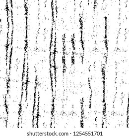 Abstract black and white vector background. Monochrome vintage surface with dirty pattern in cracks, spots, dots. Old painted wall in dark horror style design. Grunge overlay layer.