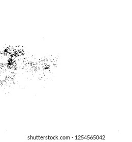 Abstract black and white vector background. Monochrome vintage surface with dirty pattern in cracks, spots, dots. Old painted wall in dark horror style design. Grunge overlay layer.