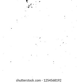 Abstract black and white vector background. Monochrome vintage surface with dirty pattern in cracks, spots, dots. Old painted wall in dark horror style design. Grunge overlay layer.
