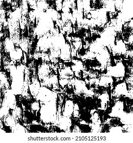 Resumen del fondo vectorial en blanco y negro. Capa de superposición gruesa. Superficie vintage monocroma con patrón sucio en grietas, manchas, puntos. Textura superpuesta angustiada. EPS10.
