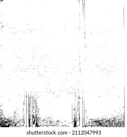 Resumen del fondo vectorial en blanco y negro. Capa de superposición gruesa. Superficie vintage monocroma con patrón sucio en grietas, manchas, puntos. Textura superpuesta angustiada. EPS10.