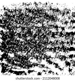 Abstract black and white vector background. Grunge overlay layer. Monochrome vintage surface with dirty pattern in cracks, spots, dots. Distressed overlay texture. EPS10.