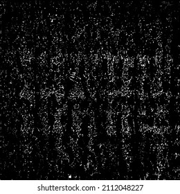 Abstract black and white vector background. Grunge overlay layer. Monochrome vintage surface with dirty pattern in cracks, spots, dots. Distressed overlay texture. EPS10.