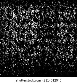 Abstract black and white vector background. Grunge overlay layer. Monochrome vintage surface with dirty pattern in cracks, spots, dots. Distressed overlay texture. EPS10.