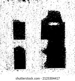 Abstract black and white vector background. Grunge overlay layer. Monochrome vintage surface with dirty pattern in cracks, spots, dots. Distressed overlay texture. EPS10.