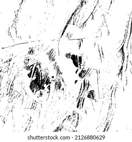 Abstract black and white vector background. Grunge overlay layer. Monochrome vintage surface with dirty pattern in cracks, spots, dots. Distressed overlay texture. EPS10.