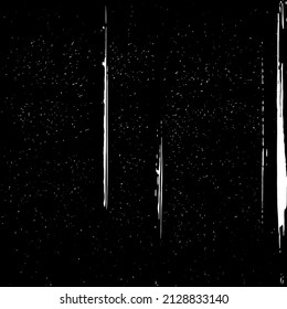 Resumen del fondo vectorial en blanco y negro. Capa de superposición gruesa. Superficie vintage monocroma con patrón sucio en grietas, manchas, puntos. Textura superpuesta angustiada. EPS10.