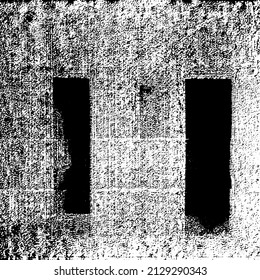 Resumen del fondo vectorial en blanco y negro. Capa de superposición gruesa. Superficie vintage monocroma con patrón sucio en grietas, manchas, puntos. Textura superpuesta angustiada. EPS10.