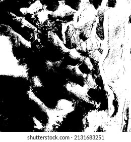 Abstract black and white vector background. Grunge overlay layer. Monochrome vintage surface with dirty pattern in cracks, spots, dots. Distressed overlay texture. EPS10.