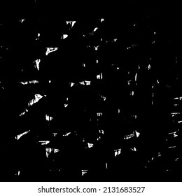Abstract black and white vector background. Grunge overlay layer. Monochrome vintage surface with dirty pattern in cracks, spots, dots. Distressed overlay texture. EPS10.