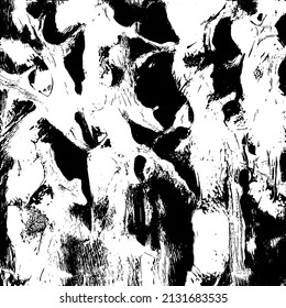 Resumen del fondo vectorial en blanco y negro. Capa de superposición gruesa. Superficie vintage monocroma con patrón sucio en grietas, manchas, puntos. Textura superpuesta angustiada. EPS10.
