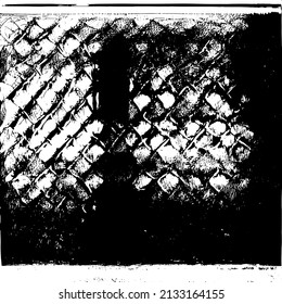 Abstract black and white vector background. Grunge overlay layer. Monochrome vintage surface with dirty pattern in cracks, spots, dots. Distressed overlay texture. EPS10.