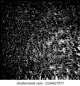 Resumen del fondo vectorial en blanco y negro. Capa de superposición gruesa. Superficie vintage monocroma con patrón sucio en grietas, manchas, puntos. Textura superpuesta angustiada. EPS10.