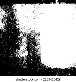 Abstract black and white vector background. Grunge overlay layer. Monochrome vintage surface with dirty pattern in cracks, spots, dots. Distressed overlay texture. EPS10.