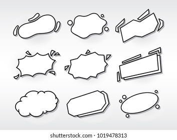 Abstract Black and White Vector Banner