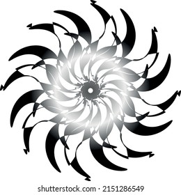 Abstract black and white vector composition.