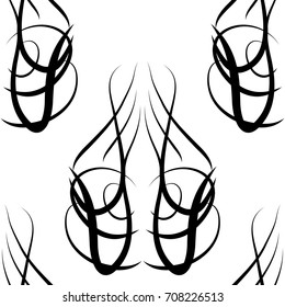 abstract black and white vector damask seamless pattern