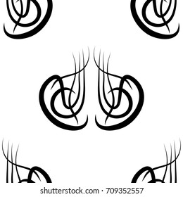 abstract black and white vector damask seamless pattern