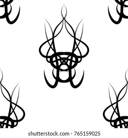 abstract black and white vector damask seamless pattern