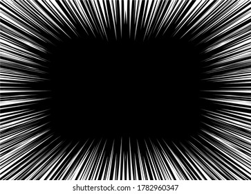 
Abstract black and white vector frame with thin sharp white lines on a black background. Modern trendy vector