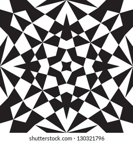 Abstract black and white vector geometric seamless pattern
