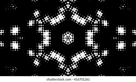 Abstract black and white vector geometric seamless pattern
