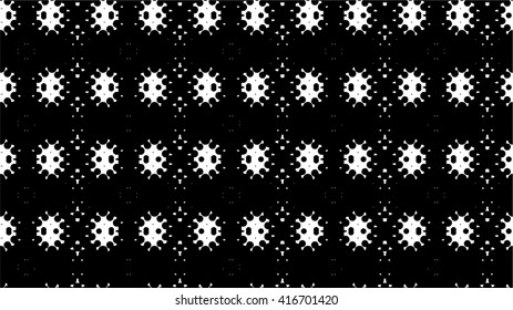 Abstract black and white vector geometric seamless pattern
