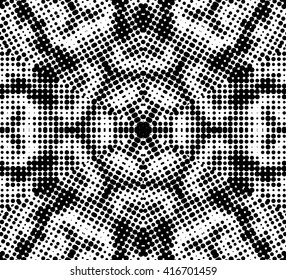Abstract black and white vector geometric seamless pattern