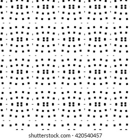 Abstract black and white vector geometric seamless pattern