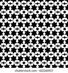 Abstract black and white vector geometric seamless pattern.