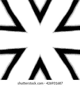 Abstract black and white vector geometric seamless pattern.