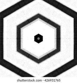 Abstract black and white vector geometric seamless pattern.