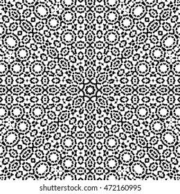 Abstract black and white vector geometric seamless pattern.