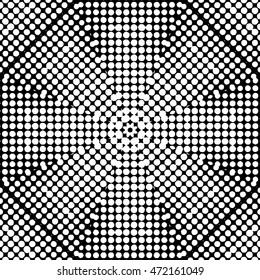 Abstract black and white vector geometric seamless pattern.