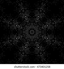 Abstract black and white vector geometric seamless pattern.