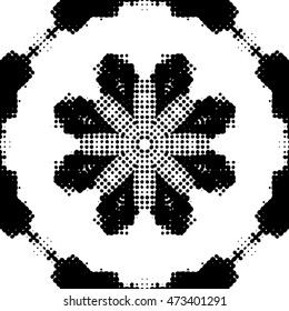 Abstract black and white vector geometric seamless pattern.