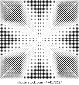 Abstract black and white vector geometric seamless pattern.