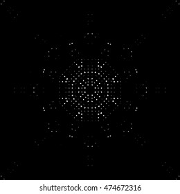 Abstract black and white vector geometric seamless pattern.