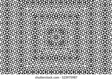 Abstract black and white vector geometric seamless pattern.
