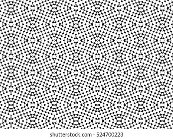 Abstract black and white vector geometric seamless pattern.