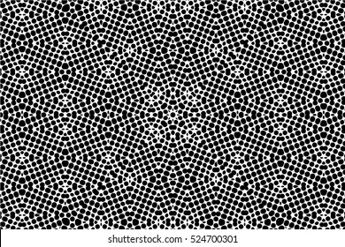 Abstract black and white vector geometric seamless pattern.