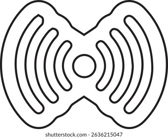 abstract black and white vector icon