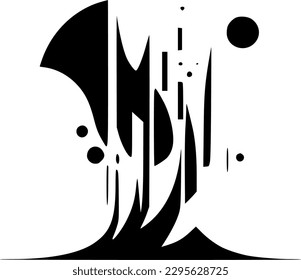 Abstract | Black and White Vector illustration