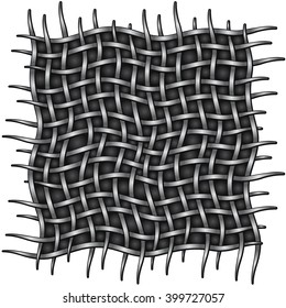 Abstract black and white vector patch of cloth