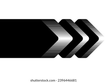 Abstract black and white vector pattern in the form of an arrow. Vector background for your graphic design, packaging design, printing, advertising, social networks. Games. Arrow.